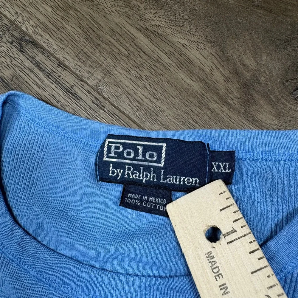 Polo Ralph Lauren Mens XXL Textured Ribbed Cotton T-Shirt‎ Short Sleeve